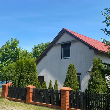 Dom Z Kominkiem Nad Jeziorem W Przybrodzinie Powidz  Exterior photo
